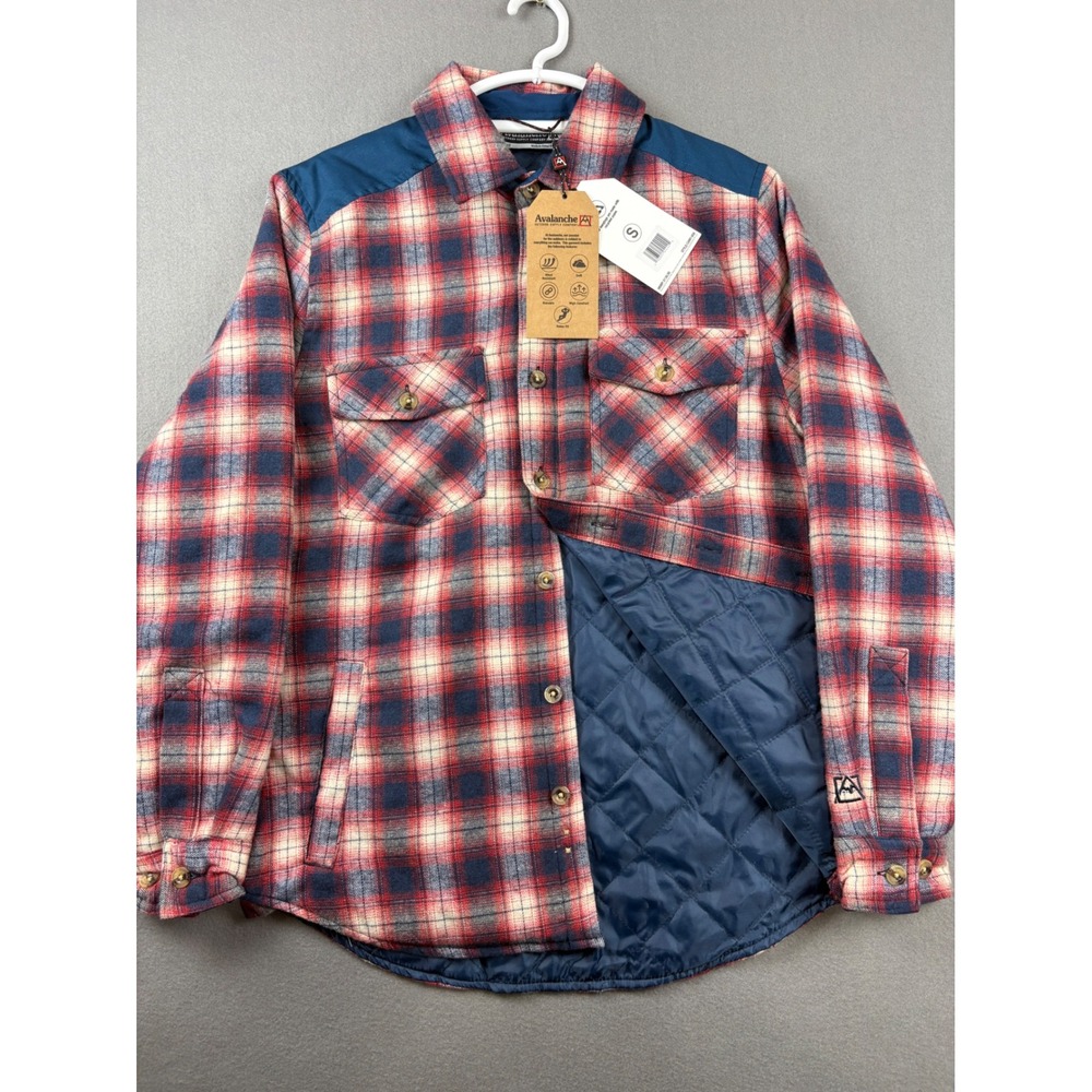 Avalanche Outdoor Supply Mens Plaid Quilted Flannel Shirt Jacket CAM140A S